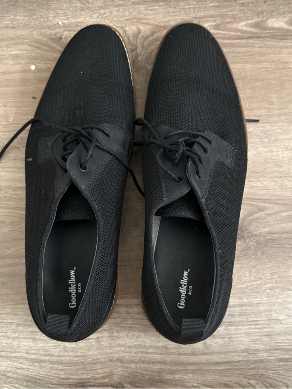 Goodfellow & Co Black Knit Lace-Up Oxfords